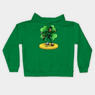 Soccer Leprechaun Irish St Patricks Day Kids Hoodie